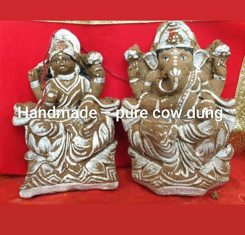 Cow Dung Ganesh Laxmi Statue