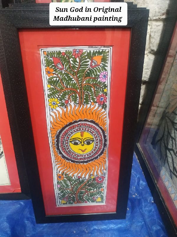Sun God Madhubani Painting
