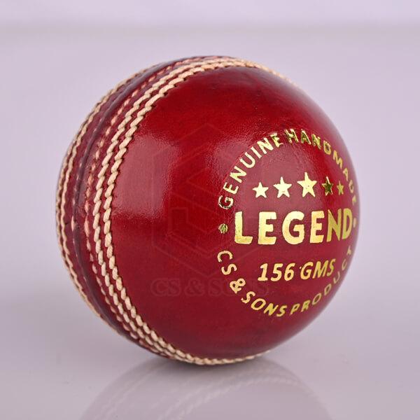 Legend Red Leather Cricket Ball