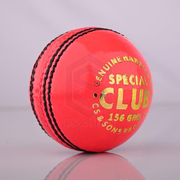Special Club Pink Leather Cricket Ball