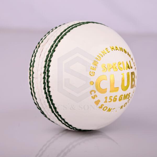 Special Club White Leather Cricket Ball