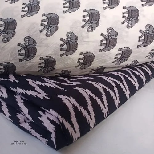 Elephant Printed Cotton Fabric