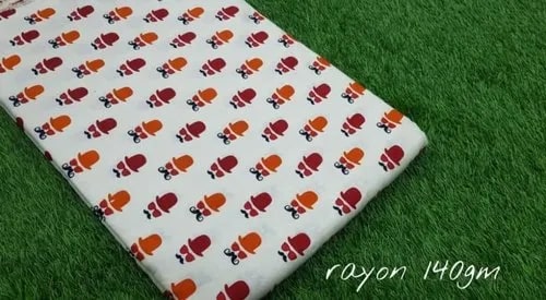 Multicolor Printed Rayon Fabric