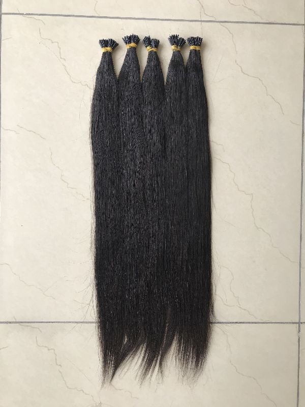 Black I-Tip Human Hair Extension