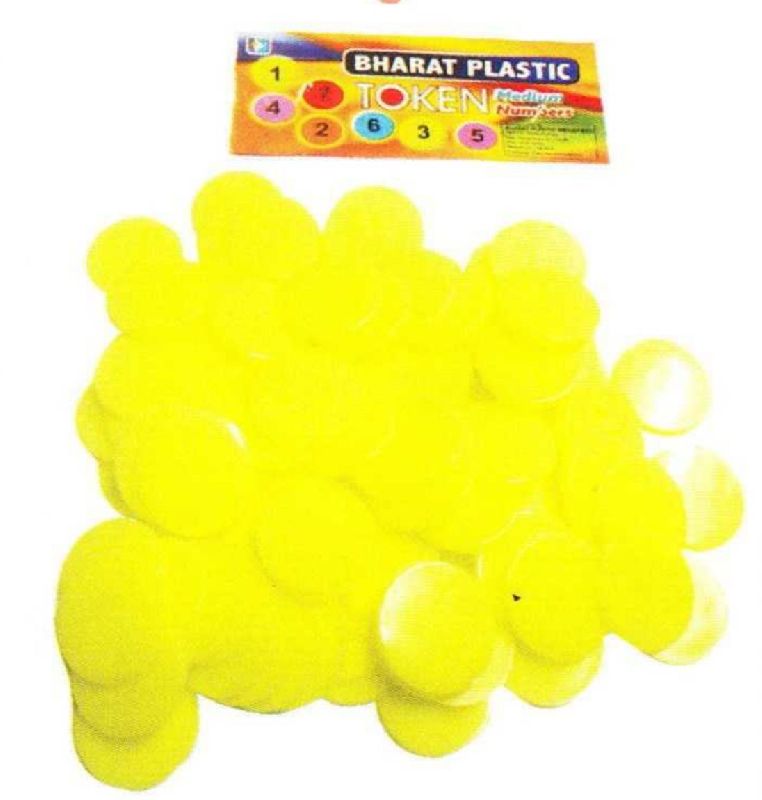 Yellow Plastic Plain Tokens