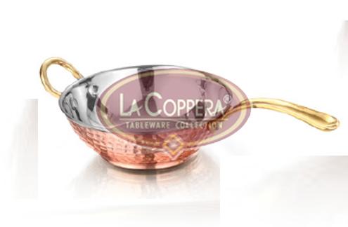 Copper Wok Pan Handle Serving