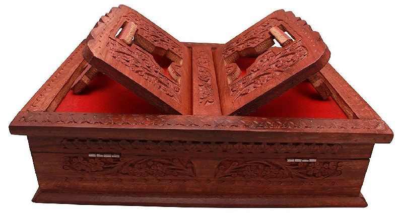 Wooden Holy Book Stand Box