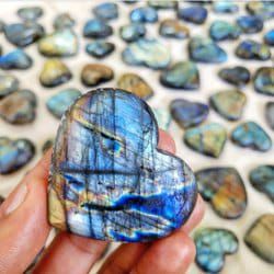 Labradorite Puffy Heart