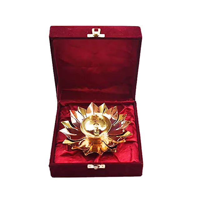 Copper Brass Diya Combo with Gift Box