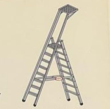 Double Platform Stool Ladder