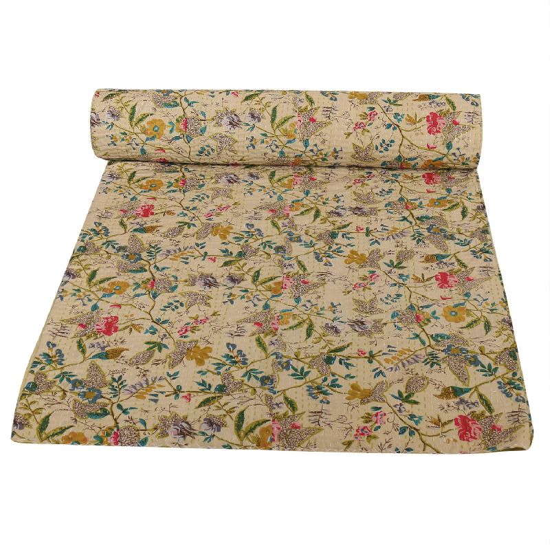 Chikan Embroidered Bed Sheet