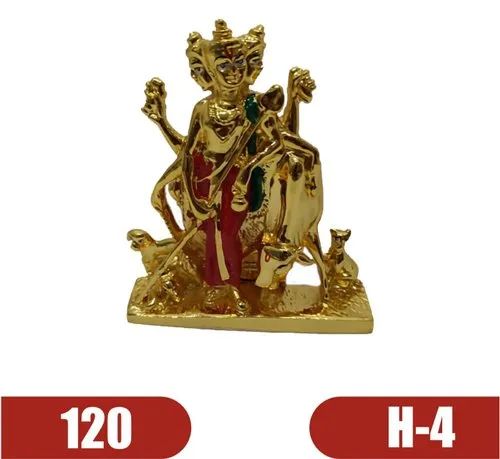 Gold Plated Lord Dattatreya Statue
