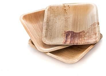 6 Inch Square Areca Leaf Plate
