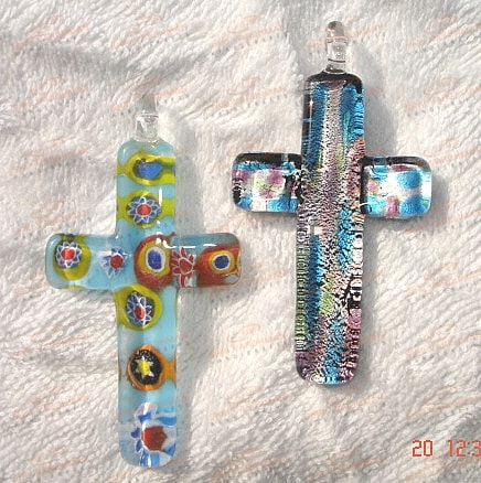 Glass Cross Pendant