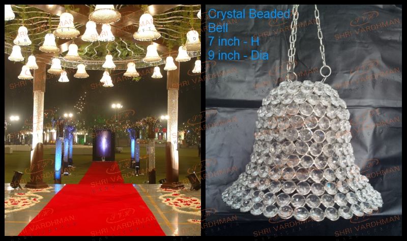 Glass Crystal Beaded Bell