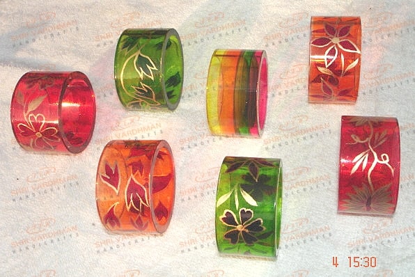 Glass Painted Napkin Ring