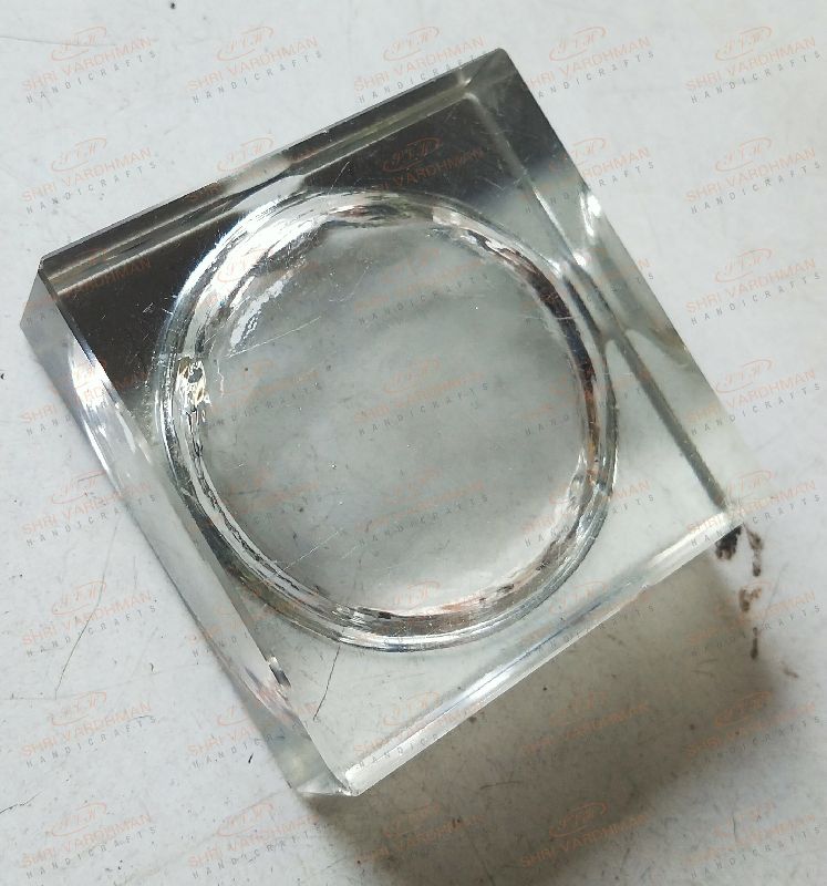 Glass Square Paperweight