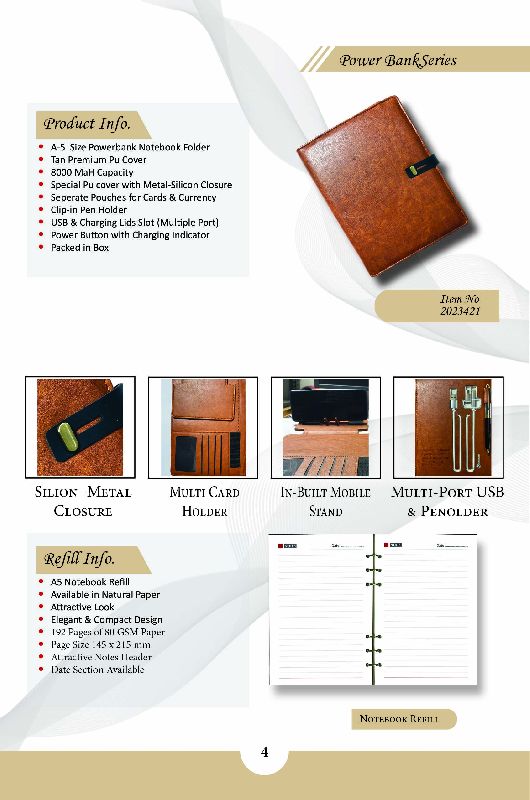 Organizer with Pen Drive and Power Bank