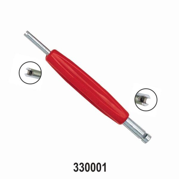 Valve Core Screw Driver double ended 1″ Stem Length (VG5/Caps) Red