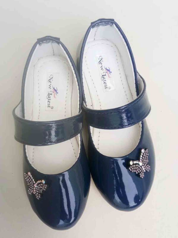 Kids Blue Butterfly Belly Shoes
