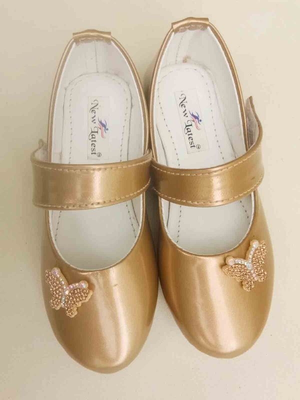 Kids Golden Butterfly Belly Shoes