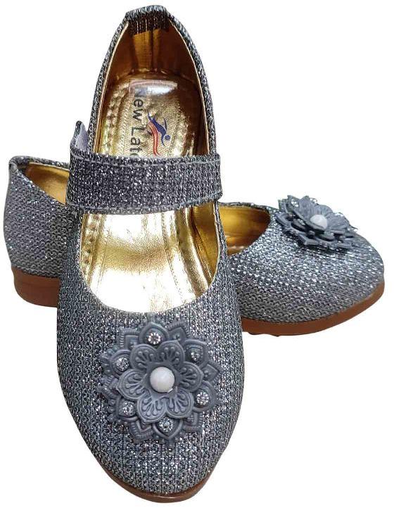 Kids Grey Sparkle Belly Shoes
