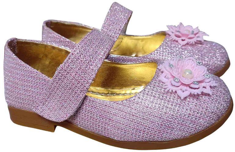 Kids Pink Sparkle Belly Shoes