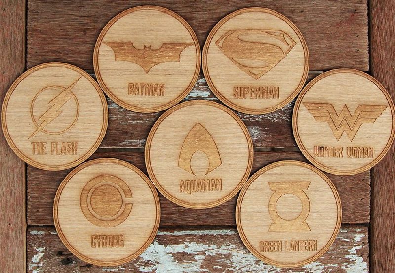 wooden engraved coaster