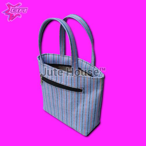Dobble tone Cloth Women Little Shoulder Bag Line Print Bags,