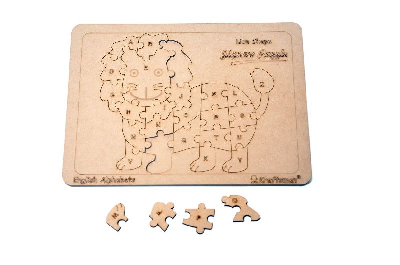 Wooden English Alphabet Lion Shaped Jigsaw Puzzle