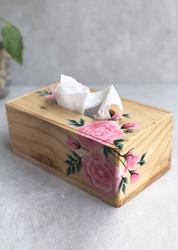 Pine Wood Tissue Box