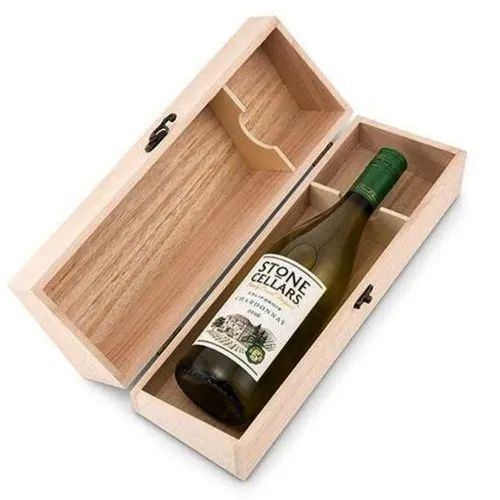 Pine Wood Wine Bottle Box