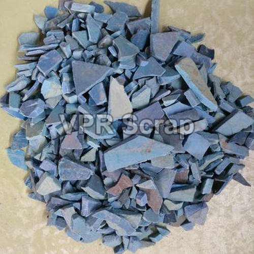 Crushed Blue PVC Pipe Scrap