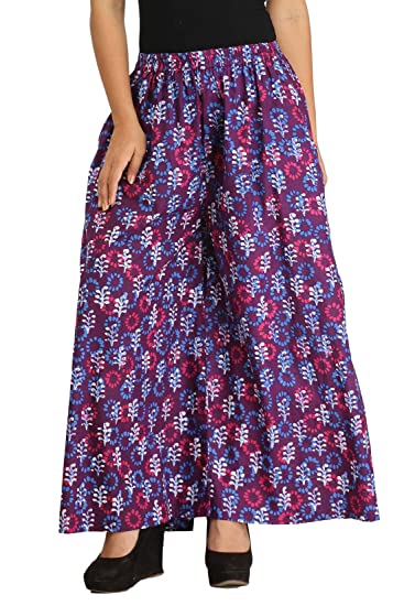 Buy Women Black, White Cotton Printed Palazzo Online In India At Discounted  Prices