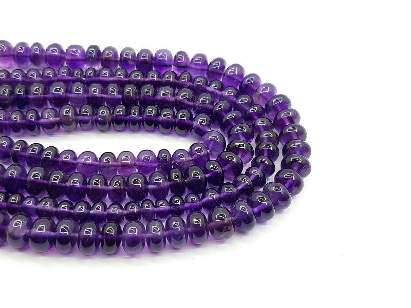 Amethyst Smooth Rondelle Beads