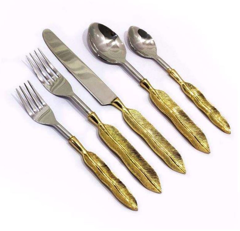 Stainless Steel Brass Cutlery Set