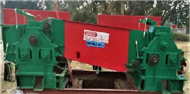 SUGARCANE CRUSHER14&quot;x11&quot; DOUBLE MILL WITH HELICAL GEAR BOX