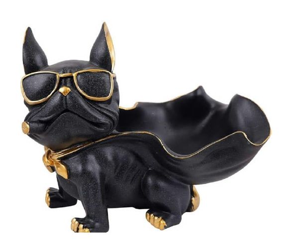 Black Bulldog Statue