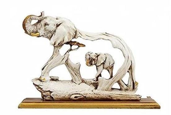 Elephant Statue with Baby Elephant