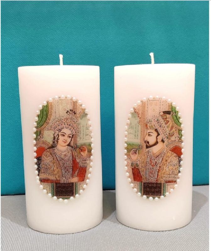 King and Queen Set of 2 Printed Premium Candles