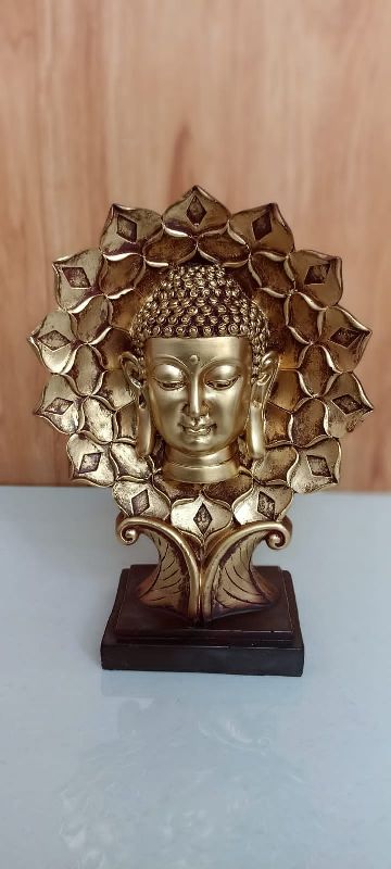 Gold FRP Buddha Head Statue