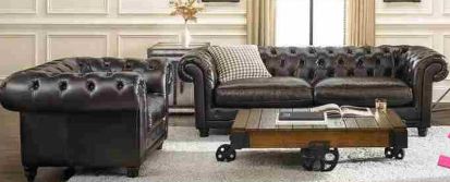 Leather Classic Sofa Set