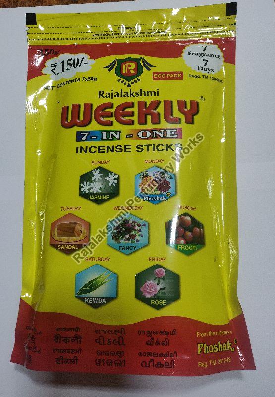 Weekly 7 in 1 fragrances Incense sticks
