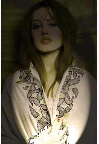 Creamy Embroidered Pashmina Shawl