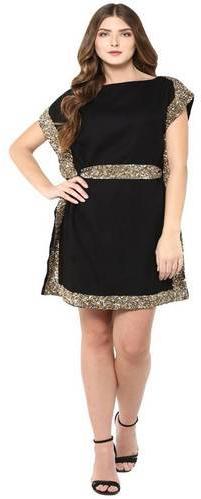 Ladies Black Woolen Toga Dress