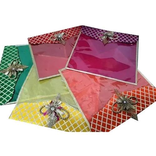 RAAHII Single Saree Cover/Suit Packing 5 Piece Transparent PVC Decorative  Flower Cloth Packing Bag Organizer for Wardrobe Storage or Wedding Gifting  (Pink) : Amazon.in: Home & Kitchen