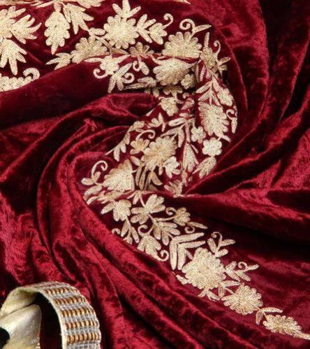 Velvet Embroidered Fabric
