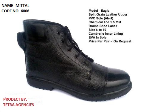 MITTAL 6006 Eagle Split PVC Grain Leather Safety Shoes