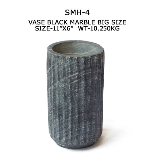 Black Marble Big Size Vase