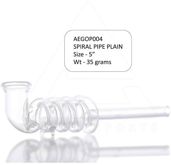 Glass Plain Spiral Pipe